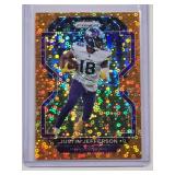 Justin Jefferson 2021 Panini Prizm Orange Disco No. 125