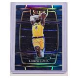 LeBron James 2021-22 Panini Select Blue Prizm NO. 100