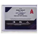 Mike Trout 2025 Topps City Connect Relic Card No. CC-MT
