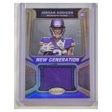 Jordan Addison Rookie Relic New Generation Jersey Patch No. NGJM-33, Numbered 94/349