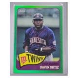 David Ortiz 2023 Topps Green SP No. 161, Numbered 67/99