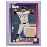 Carlos Correa 2025 Topps Relic Game Used Memorabilia Card CC0