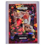 Stephen Curry 2024 Panini Prizm Draft Picks Red Cracked Ice No. 77