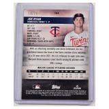 Joe Ryan 2024 Topps Stadium Club Purple SP No. 104, Numbered 18/75