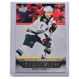 Brock Faber 2023-24 Rookie Upper Deck Series 1 Debut Dates  No. DD-15