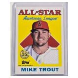 Mike Trout 2023 Topps Baseball All-Star Relic Card No. 88ASR-MT