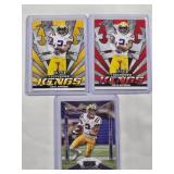 Lot of 3 Justin Jefferson Rookie LSU Tigers Rookie Football Cards