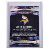 Justin Jefferson 2024 Panini Prizm Wave Refractor Fireworks No. 8