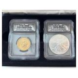2007 Silver Eagle MS70 and Presidential Dollar MS65 ICG Set #150 of 895