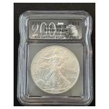 2007 Silver Eagle MS70 and Presidential Dollar MS65 ICG Set #150 of 895