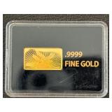 .9999 Fine Gold Bar 1/3 Gram