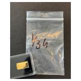 .9999 Fine Gold Bar 1/3 Gram
