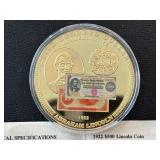 Gold Layered Banknote Medallion