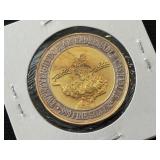 .999 Fine Silver and Gold Layered $28 Dollar Gaming Token RIO Casino