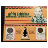 Native American Arrowhead and Coin Collection