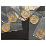 Presidential Dollar Coins Silver Layered
