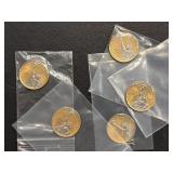 Presidential Dollar Coins Silver Layered