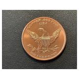 1 Ounce .999 Fine Copper Round