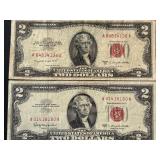 Red Seal $2 Dollar Notes