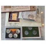 Assorted Coins, Gold Flakes, Replicas, Medallions