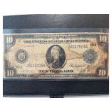 1914 Blue Seal $10 Dollar Federal Reserve Note
