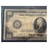 1914 Blue Seal $10 Dollar Federal Reserve Note