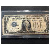 1928 A Blue Seal $1 Dollar "Funnyback" Silver Certificate