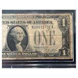 1928 A Blue Seal $1 Dollar "Funnyback" Silver Certificate