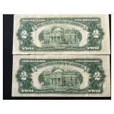 1953 B Red Seal $2 Dollar Notes