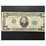 1950 D Green Seal $20 Dollar Federal Reserve Note