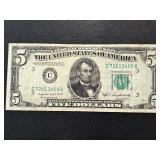 1950 C Green Seal $5 Dollar Federal Reserve Note
