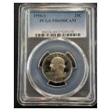 1990-S Washington Quarter Proof PCGS PR69 Deep Cameo