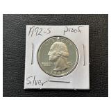 1992-S Washington Quarter Silver Proof