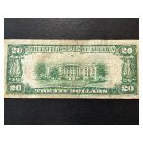 1929 Brown Seal $20 Dollar National Currency Minneapolis