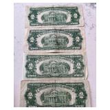 1953 Red Seal $2 Dollar Notes