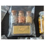 Gold Plated Bar, Gold Flakes in Tubes, Bottle Opener