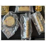 Gold Plated Bar, Gold Flakes in Tubes, Bottle Opener