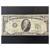 1950 B Green Seal $10 Federal Reserve Note