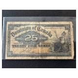 1900 Canada 25 Cent Fractional Currency