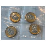 Presidential Dollars Silver Inlayed