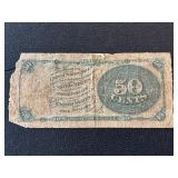 1863 Red Seal 50 Cent Fractional Currency