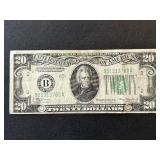 1934 A Green Seal $20 Federal Reserve Note
