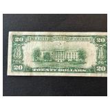 1934 A Green Seal $20 Federal Reserve Note