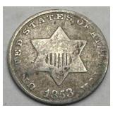 1864 Silver 3 Cent Trime