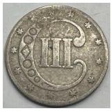 1864 Silver 3 Cent Trime