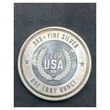 1oz .999 Silver USA Olympic Round