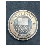 1oz .999 Silver USA Olympic Round