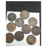 Lot of 10 Indian Head Pennies