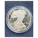 1oz Walking Liberty Plated in 24kt Gold