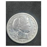1901 Barber Half Dollar